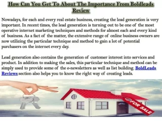 how can you get to about the importance from