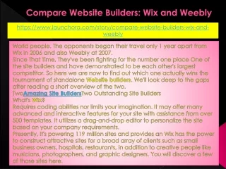compare website builders wix and weebly