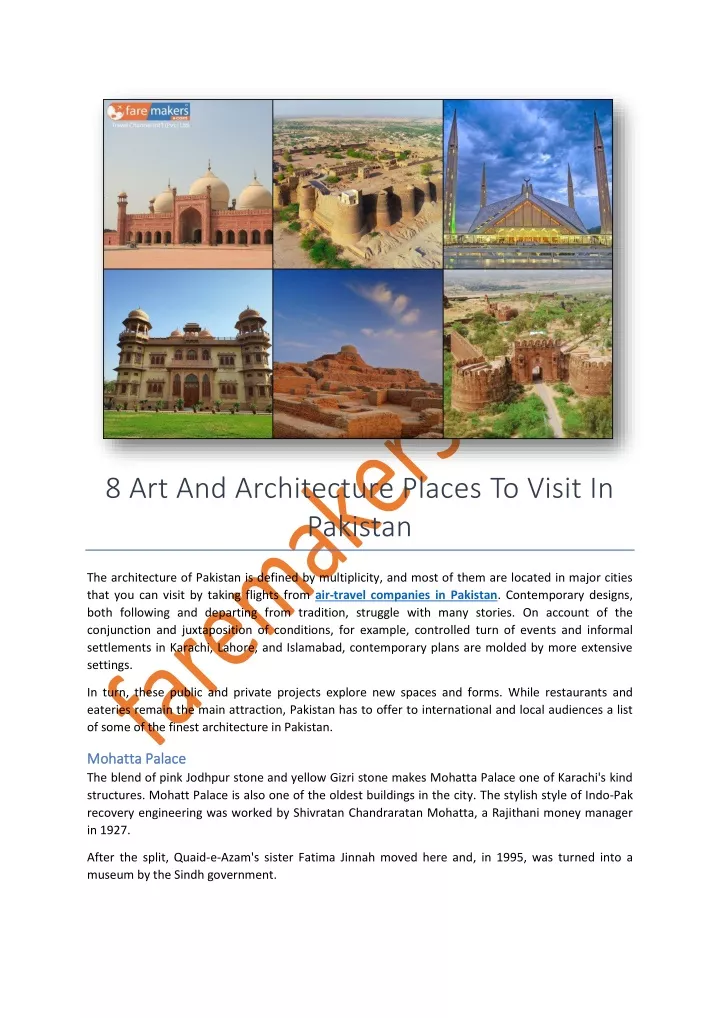 8 art and architecture places to visit in pakistan
