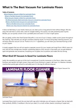 What Is The Best Vacuum Cleaner For High Pile Carpet And Laminate Floors And Pet Hair