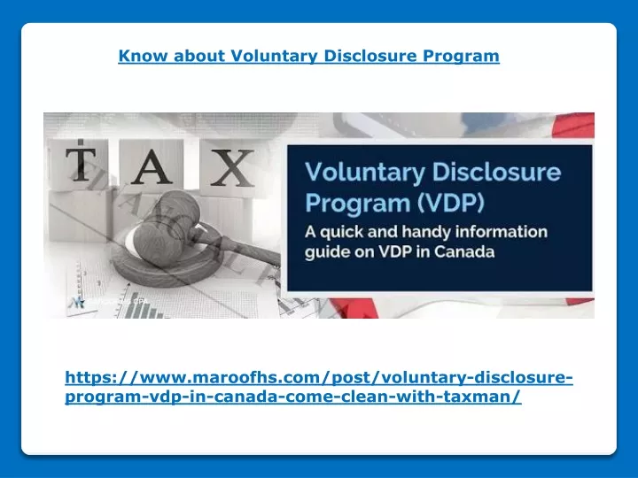 know about voluntary disclosure program