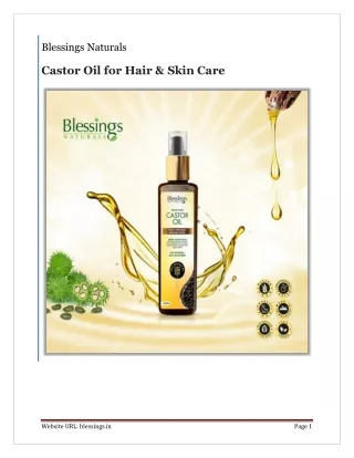 Castor Oil for Hair & Skin Care