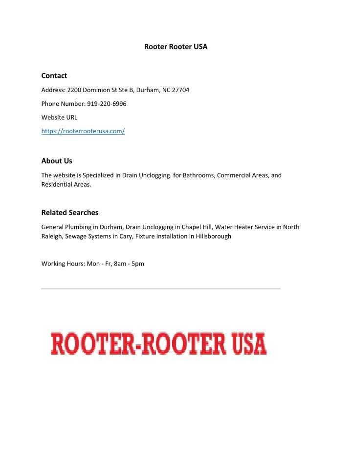 rooter rooter usa