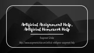 artificial assignment help artificial homework help