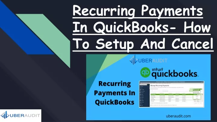 recurring payments in quickbooks how to setup and cancel