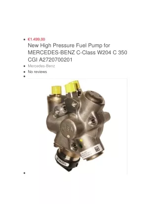 High pressure fuel pump mercedes a2720700