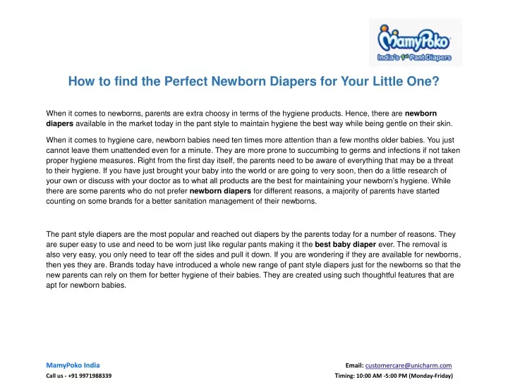 how to find the perfect newborn diapers for your