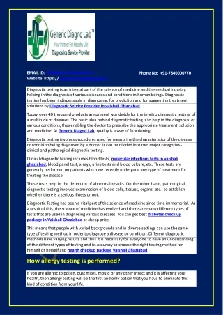 email id info@genericdiagnolab in website https