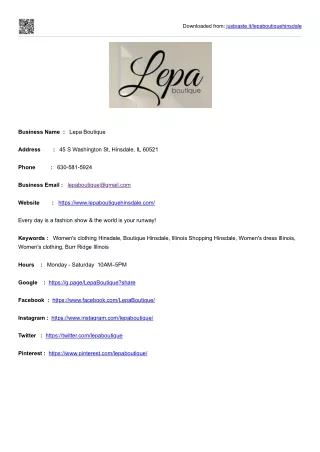 Lepa Boutique