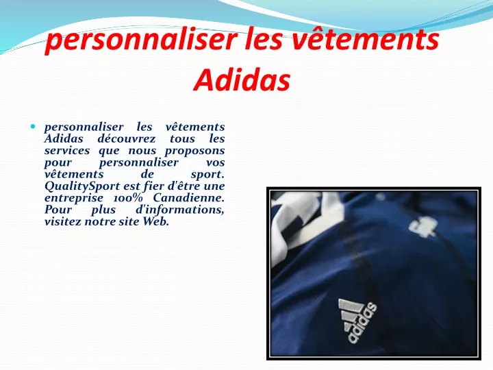 personnaliser les v tements adidas