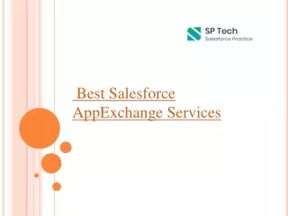 Best Salesforce AppExchange Services - www.sptechusa.com