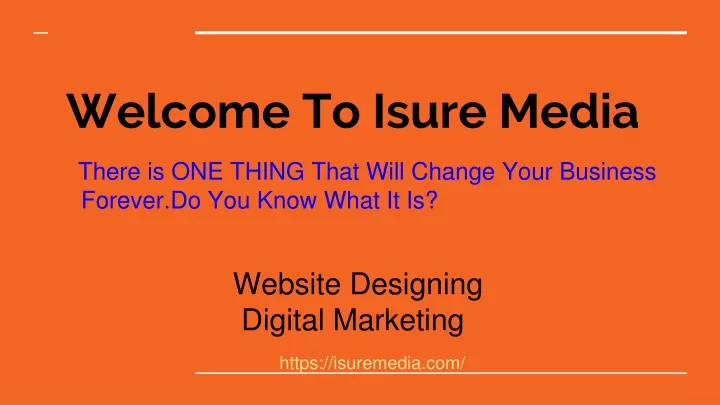 welcome to isure media