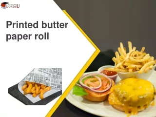 printed butter paper roll