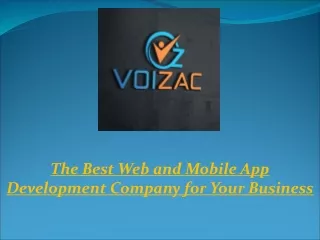 The Best Web and Mobile App Development Company for Your Business
