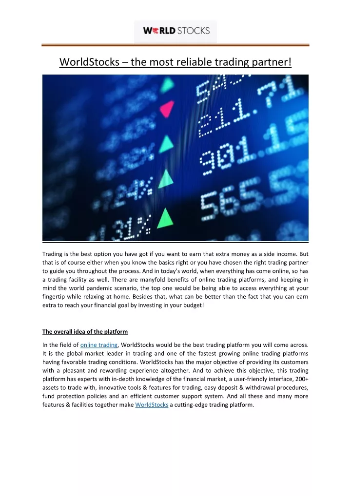 worldstocks the most reliable trading partner