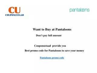 pantaloons Coupon Code | Discount Code | New user Coupons
