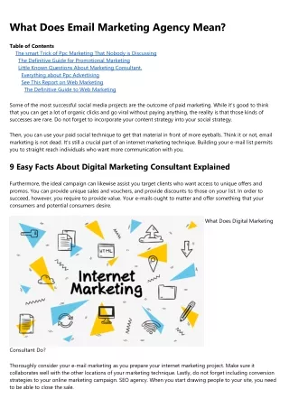 what does email marketing agency mean