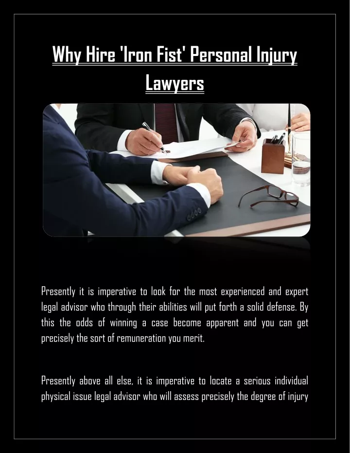 why hire iron fist personal injury lawyers