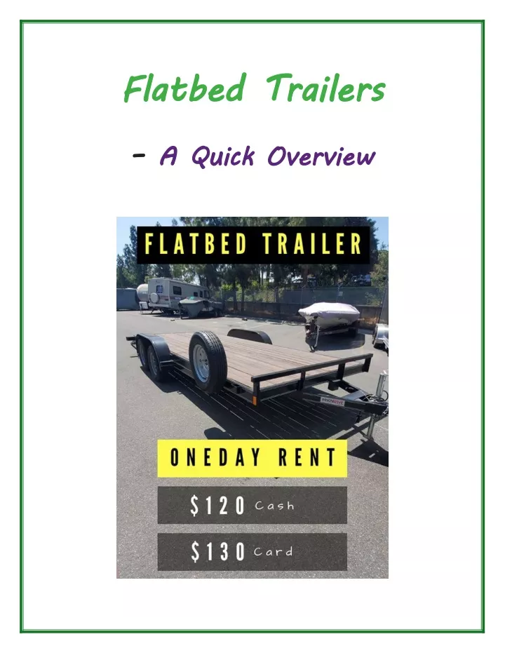 flatbed trailers