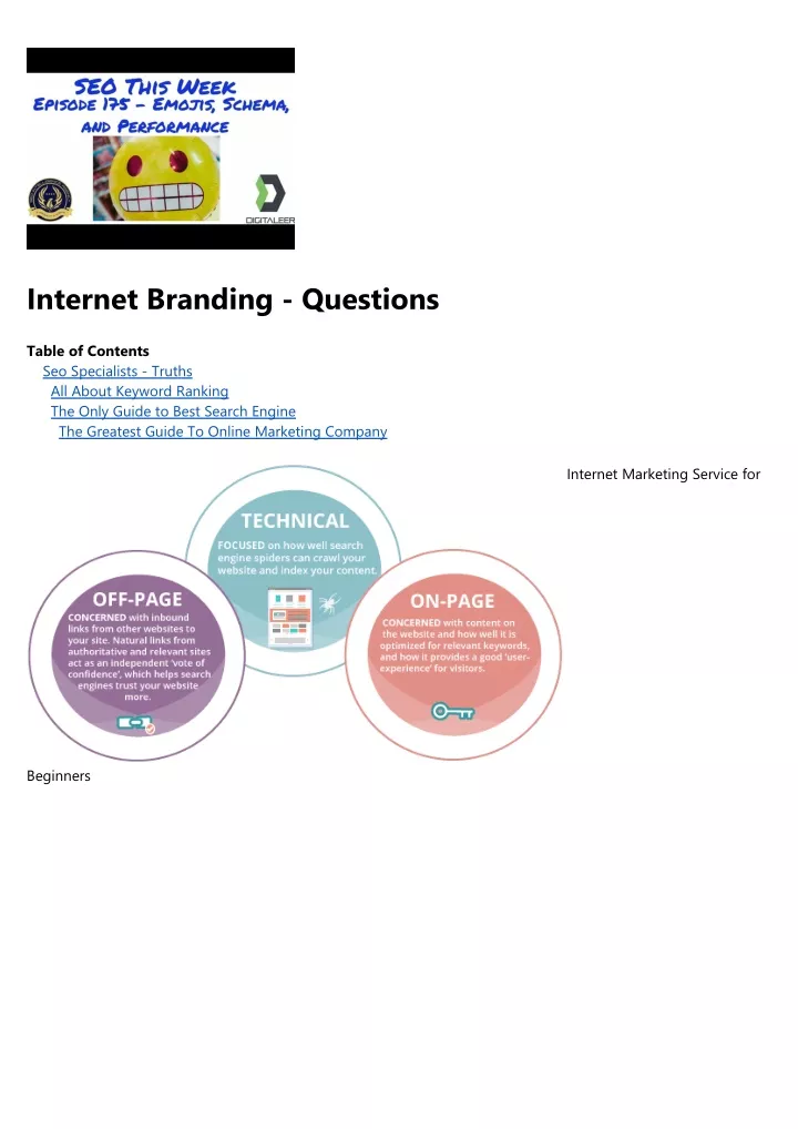 internet branding questions