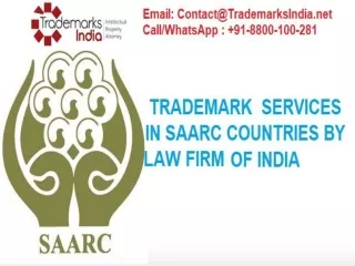 Excellent Trademark Services in SAARC Countries