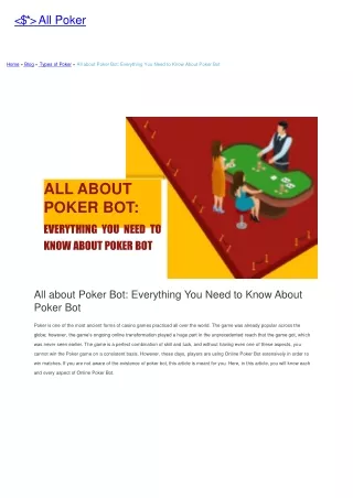 all poker