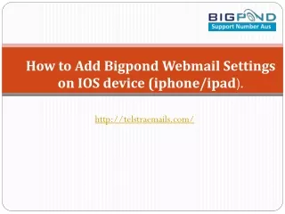 How to Add Bigpond Webmail Settings on iOS Device