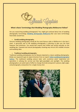 what is basic terminology that wedding