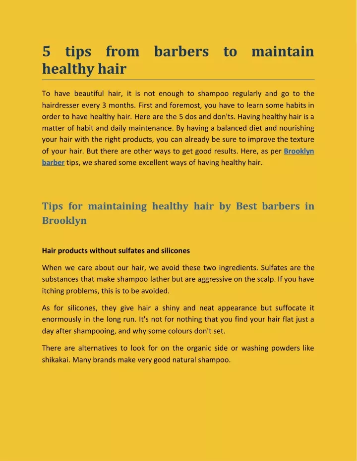 5 healthy hair