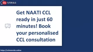 Get NAATI CCL ready in just 60 minutes! Book your personalised CCL consultation