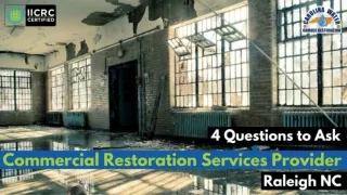 4 Questions to Ask Commercial Restoration Services Provider in Raleigh NC