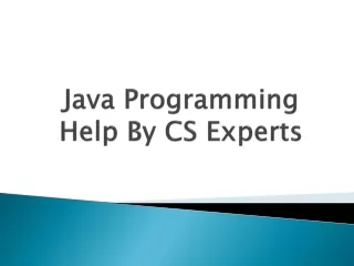 java programming help by cs experts