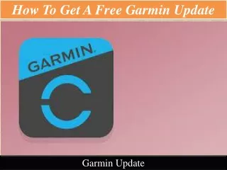 how to get a free garmin update