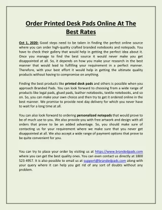 order printed desk pads online at the best rates