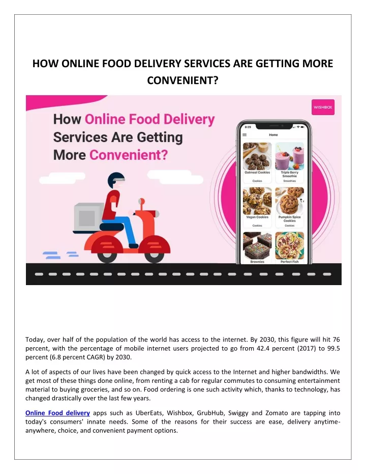how online food delivery services are getting