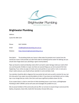 Brightwater Plumbing