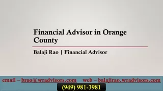 Financial Advisor in Orange County