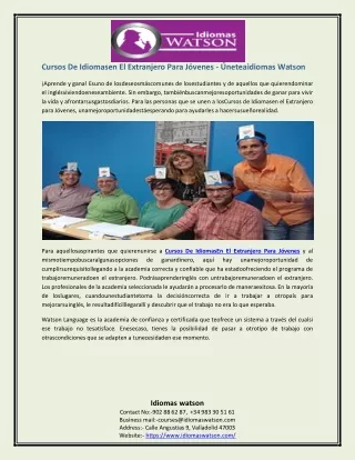cursos de idiomasen el extranjero para j venes