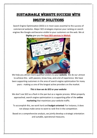 sustainable website success with sustainable