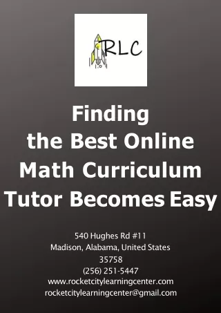 Finding the Best Online Math Curriculum Tutor Becomes Easy