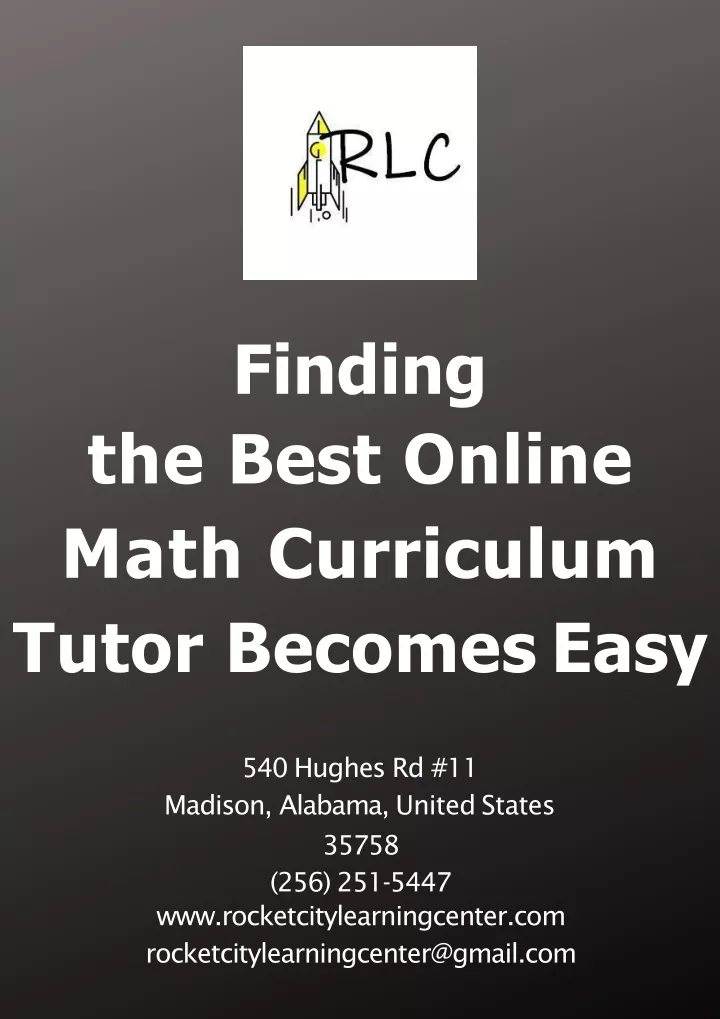 finding the best online math curriculum tutor