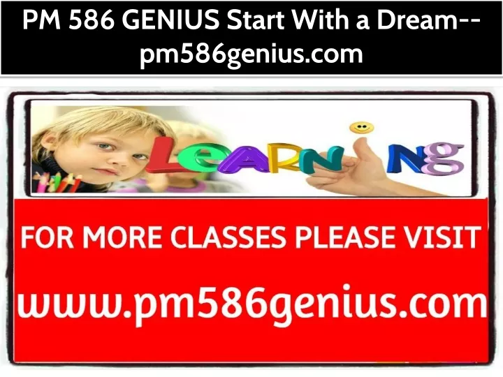 pm 586 genius start with a dream pm586genius com