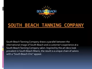 south beach tanning company