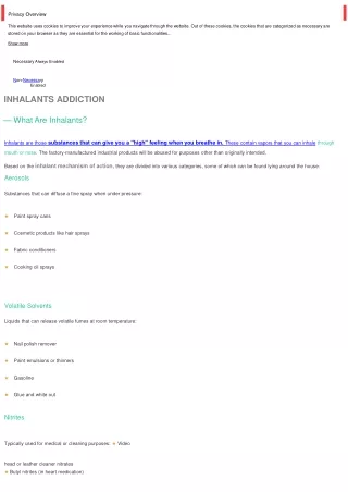 Inhalants Addiction | Addiction Aide Center