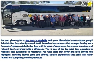 Enjoy Winery and Day Tours in Adelaide with Adelaide Star Bus
