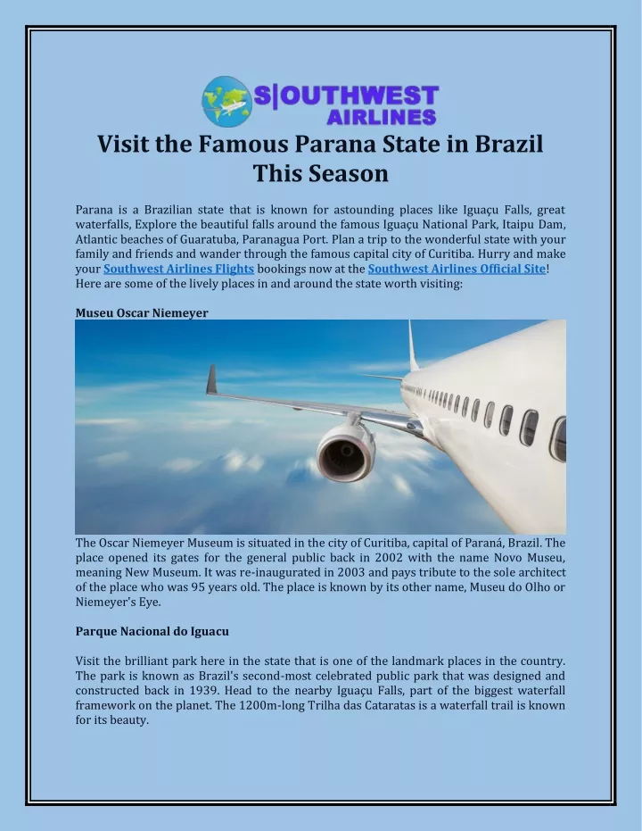 visit the famous parana state in brazil this