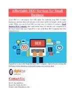 Affordable SEO Services for Small Business - slide 1