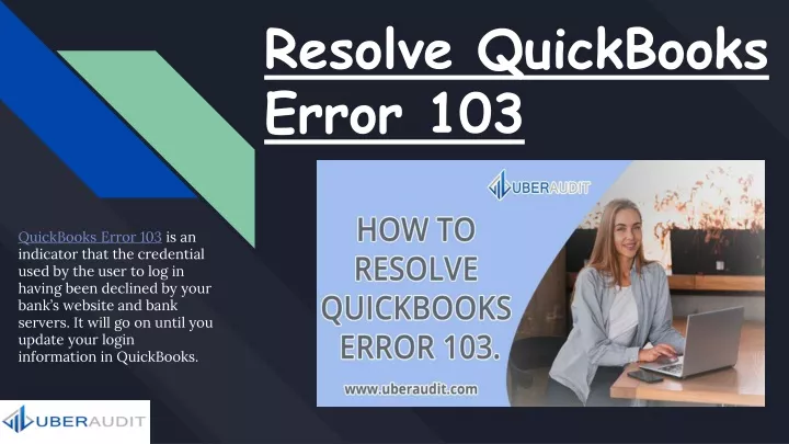 resolve quickbooks error 103