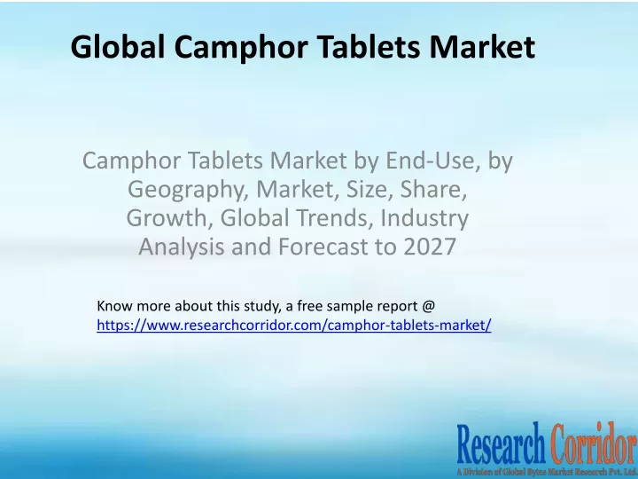 global camphor tablets market