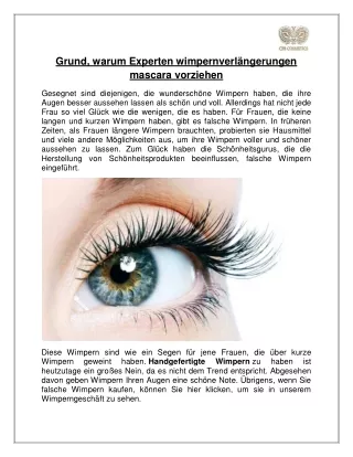 Grund, warum Experten wimpernverlängerungen mascara vorziehen